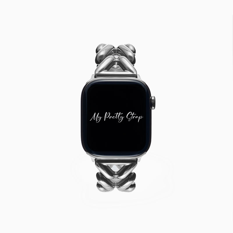 Ariel Stainless Steel Strap – Silver Gem