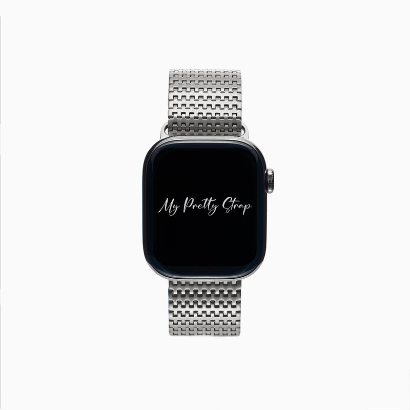 Aurora Apple Watch Strap – Silver Gem