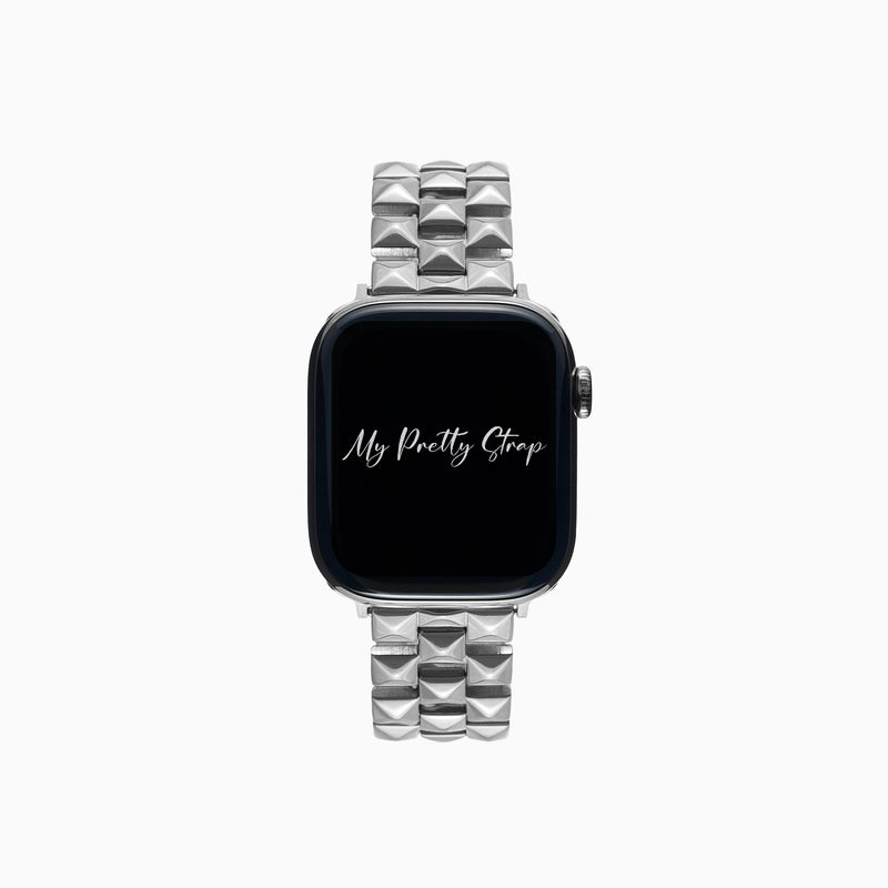 Caviar Apple Watch Strap – Silver Gem