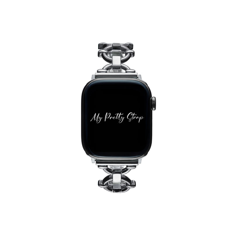 Céline Stainless Steel Strap – Silver Gem