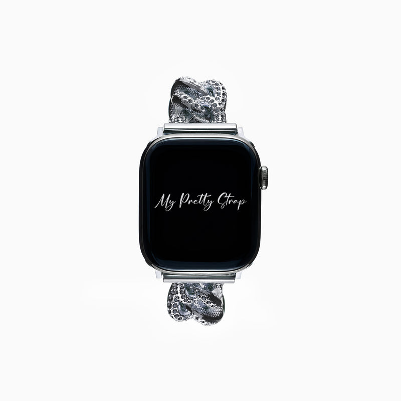 Queen Mesh Apple Watch Strap – Silver Gem